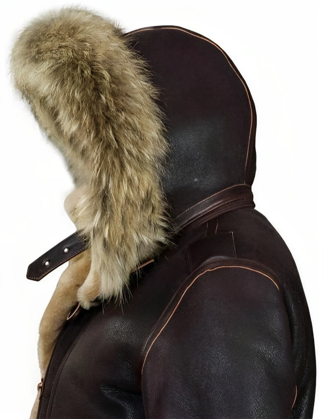 Winterjas in omgekeerd lam - Omer