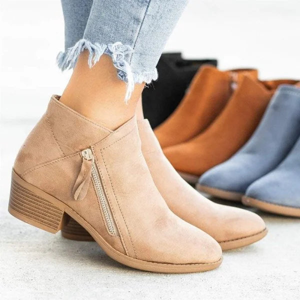 Comfortabele leren laarzen voor dames - Deline
