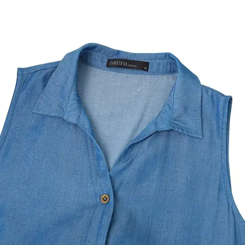 Denim jurk plus maat - Asun