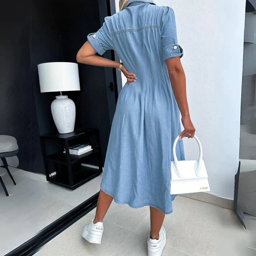 Trendy denim jurk - Clarisse