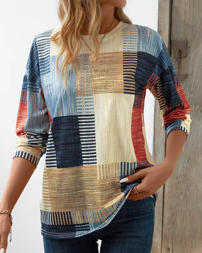 Stijlvol patchwork overhemd - Reva