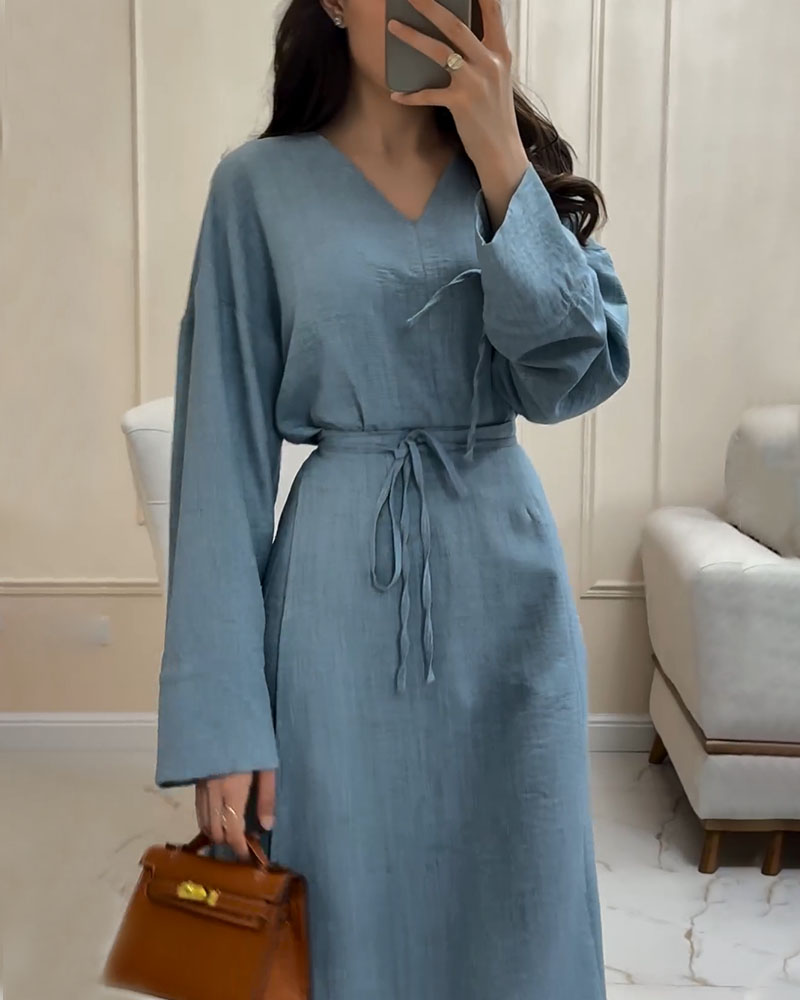 Maxi-jurk met riem - Grisel