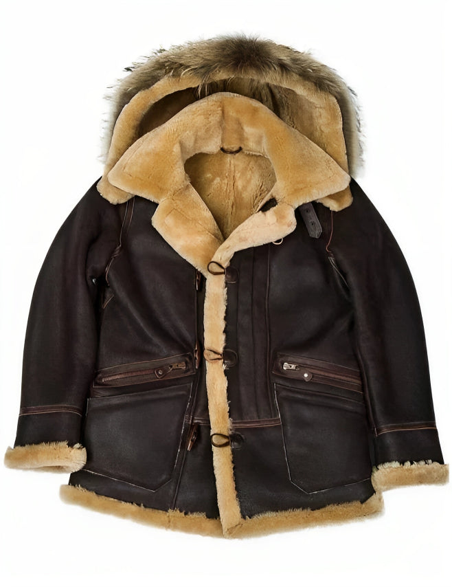 Winterjas in omgekeerd lam - Omer