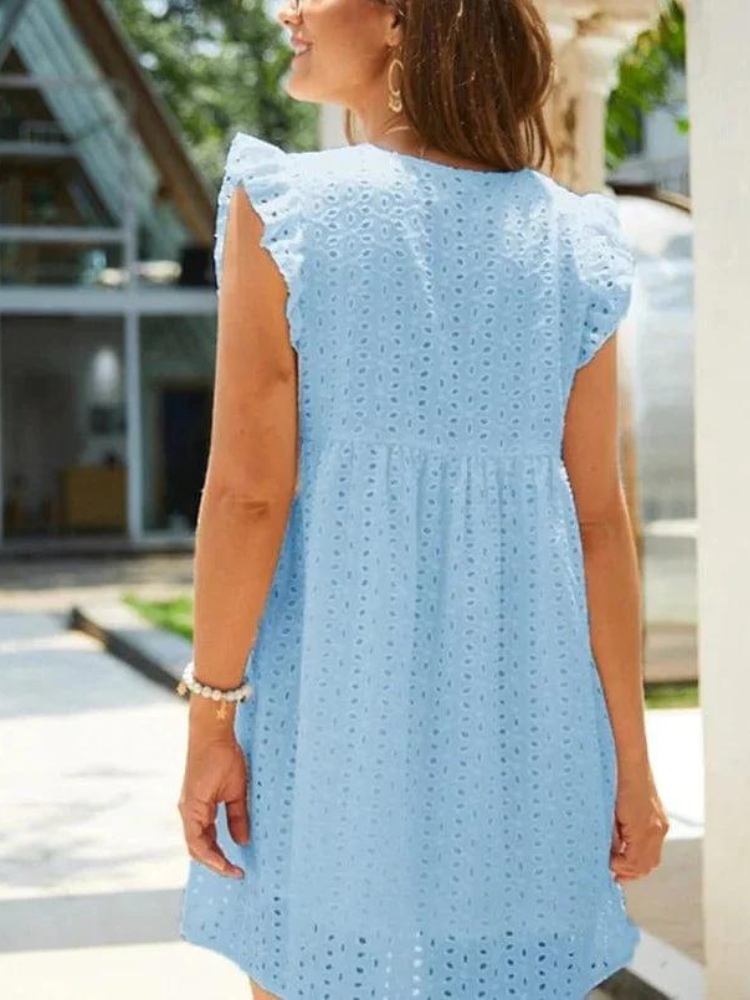 Elegante hemelsblauwe maxi jurk - Avie