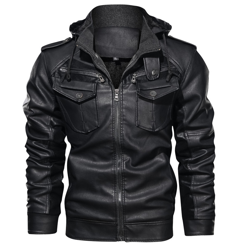 Casual leren jack voor heren met een robuust ontwerp en tijdloze stijl, ideaal voor herfst- en winterdagen.
