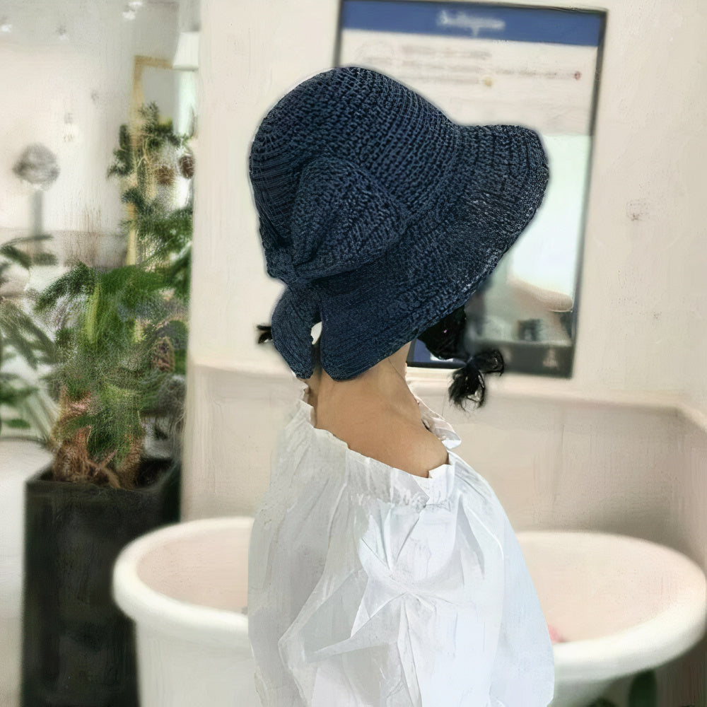 Opvouwbaar zomerhoedje met strik - Elna
