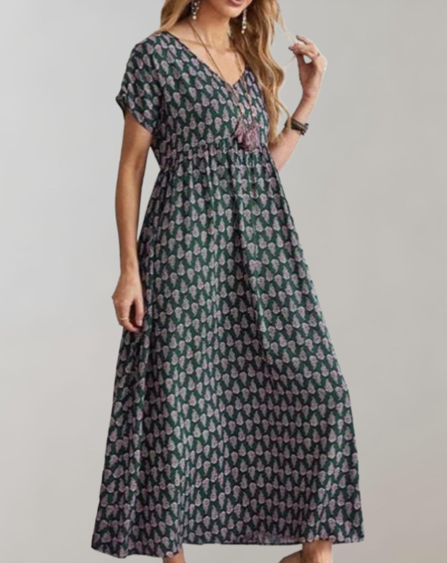 Comfortabele lange zomerjurk - Helma