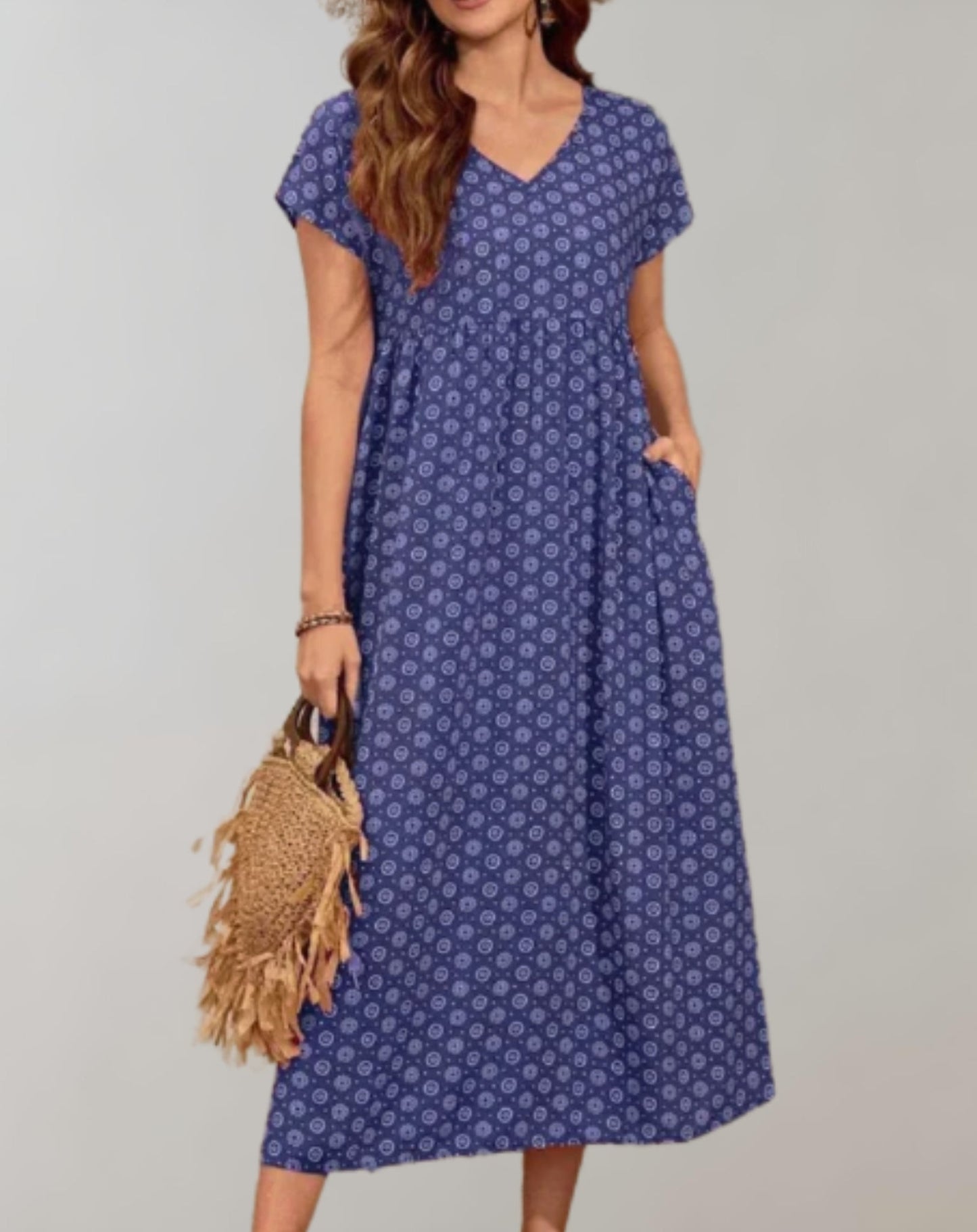 Comfortabele lange zomerjurk - Helma