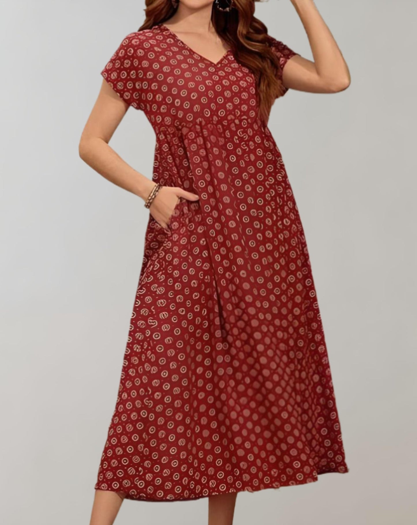 Comfortabele lange zomerjurk - Helma