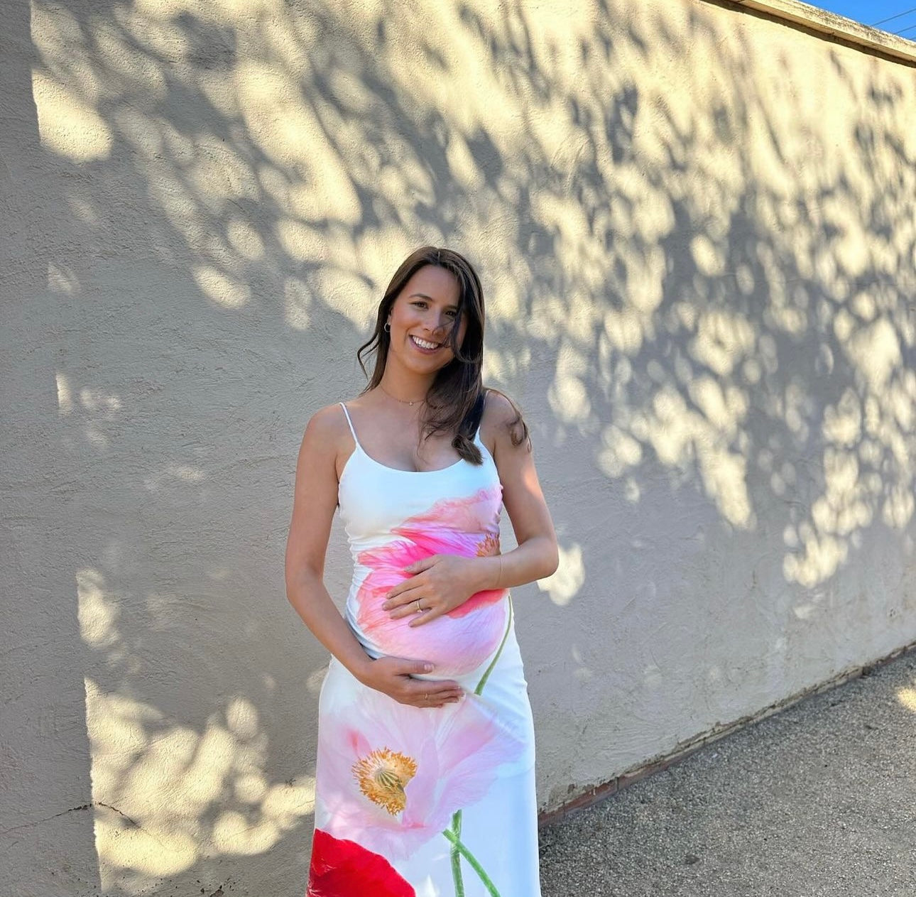 Maxi-jurk met spaghettibandjes en bloemenpatroon - Jessie