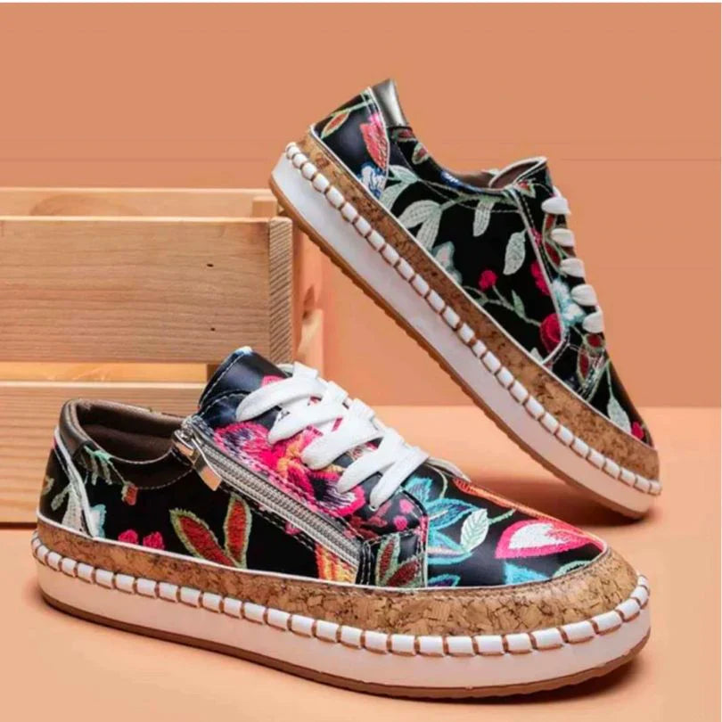 Orthopedische sportschoenen met bloemmotief - Maddie