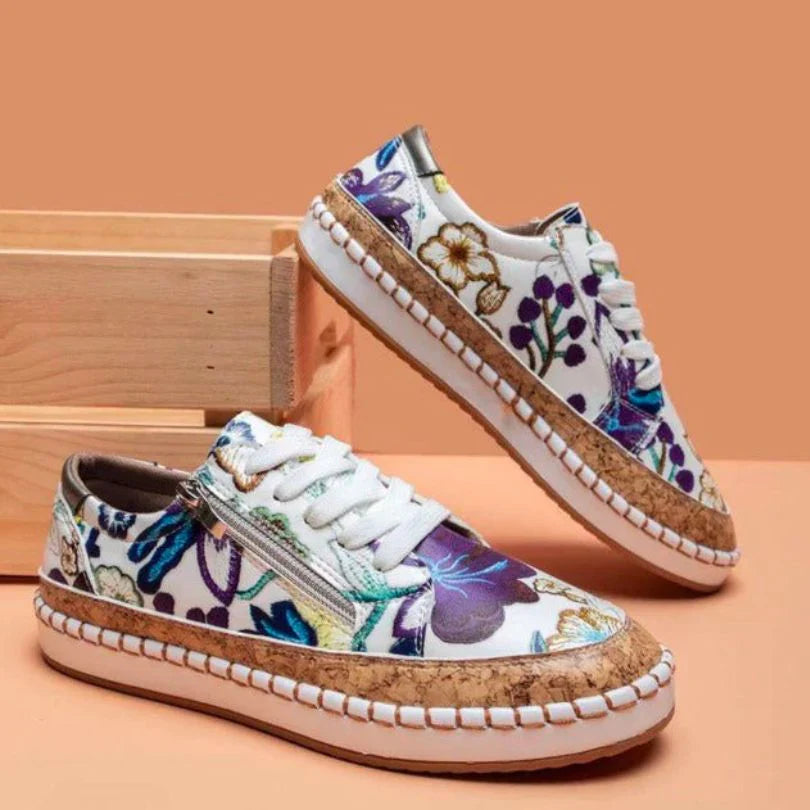 Orthopedische sportschoenen met bloemmotief - Maddie