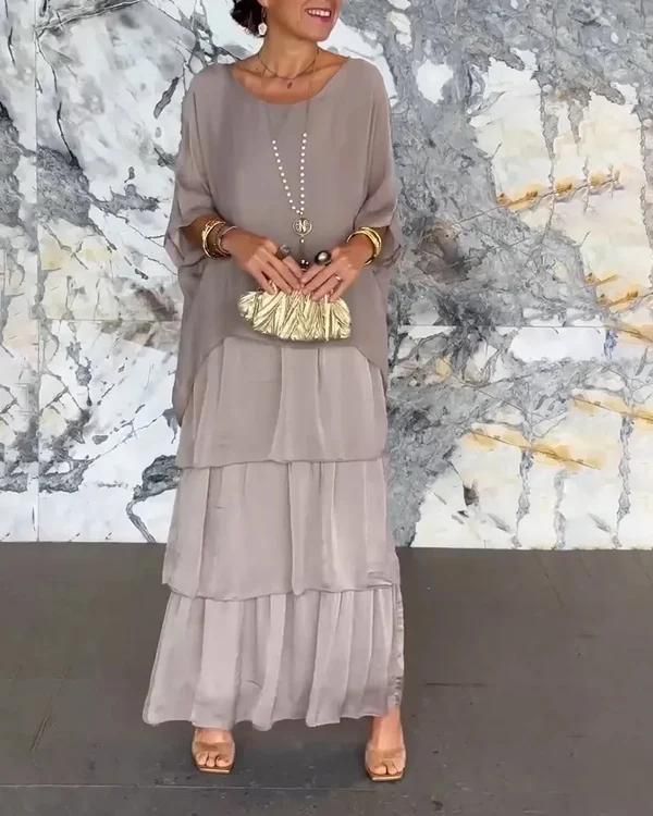 Luxe elegante chiffon jurk - Rafaela
