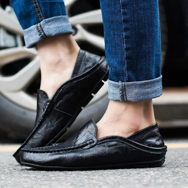 Orthopedische Italiaanse leren loafers - Lance