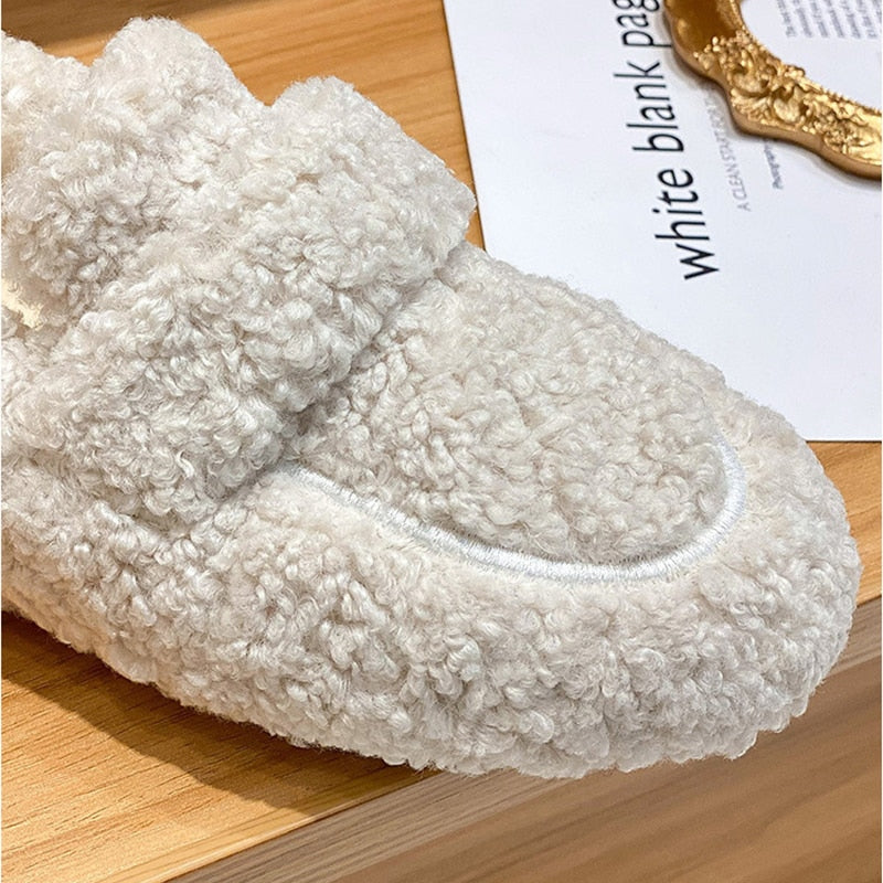 Pluche schoenen voor dames - Emelia