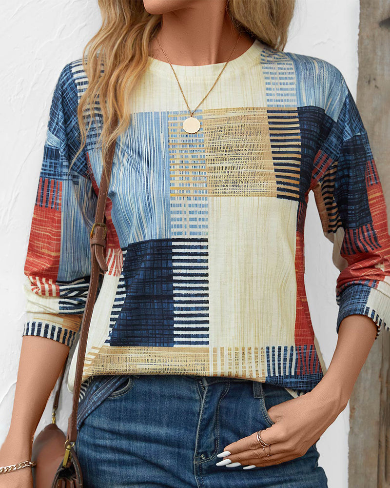 Stijlvol patchwork overhemd - Reva