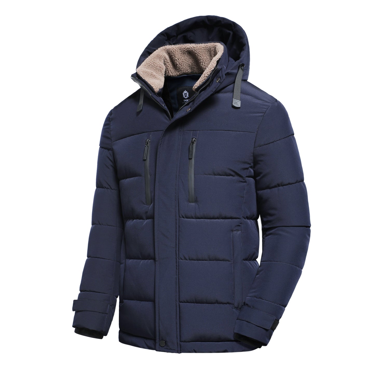 Warme, gewatteerde winterjas voor mannen, biedt comfort en bescherming tegen de kou