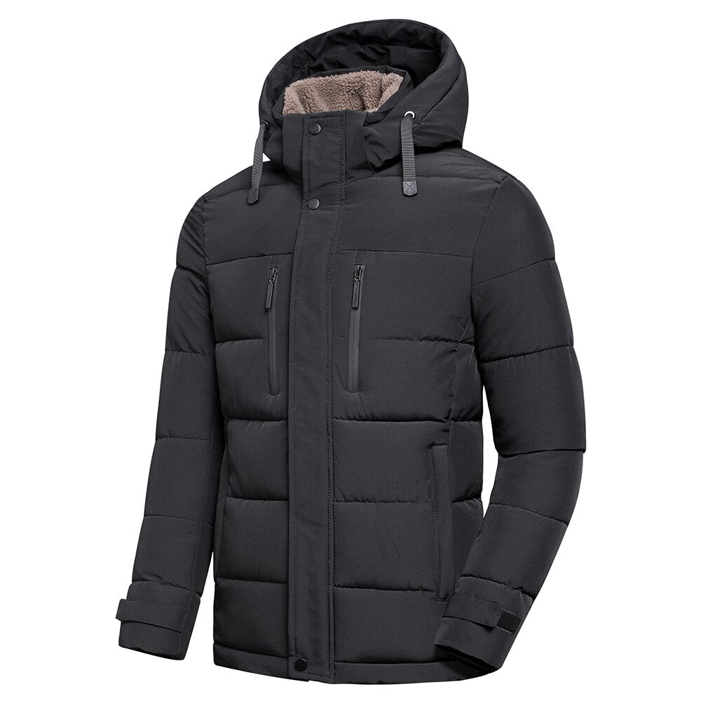 Warme, gewatteerde winterjas voor mannen, biedt comfort en bescherming tegen de kou