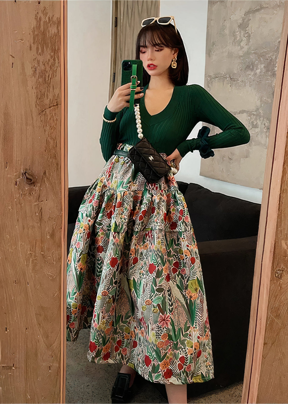 Boho maxi-rok voor de zomer met een soepele snit en luchtig materiaal.