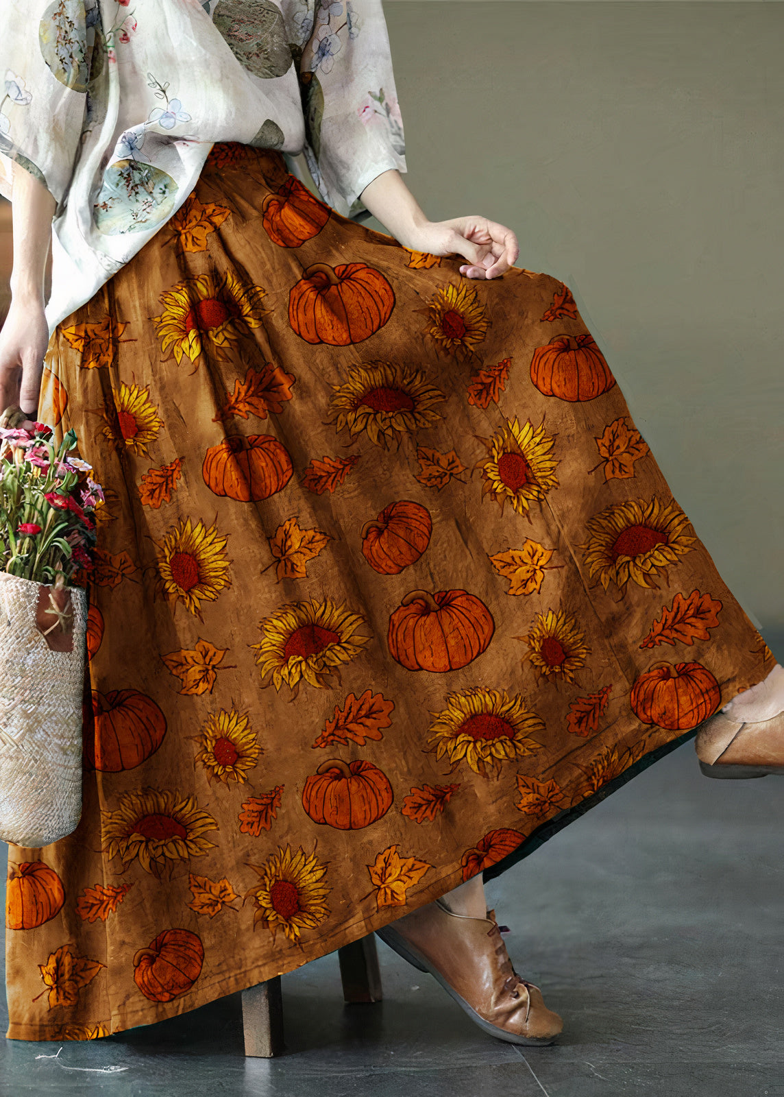 Boho maxi-rok voor de zomer met een soepele snit en luchtig materiaal.