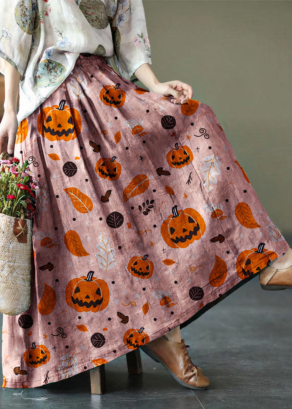 Boho maxi-rok voor de zomer met een soepele snit en luchtig materiaal.