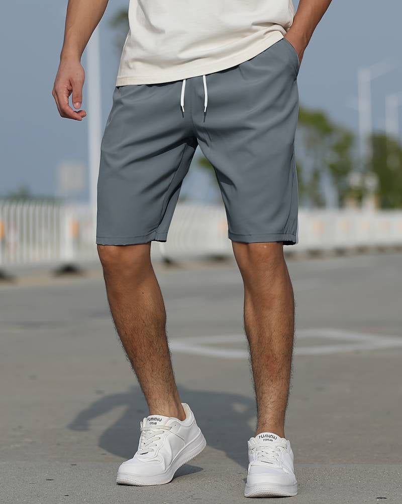 Casual herenshort met trekkoord - lichtgewicht, ademend en comfortabel voor de zomer