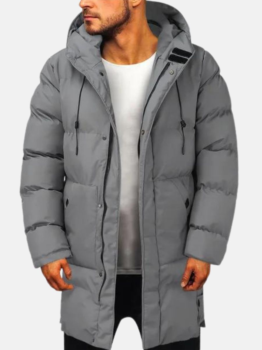 Warme parka voor heren met capuchon, ideaal voor herfst- en winterdagen.