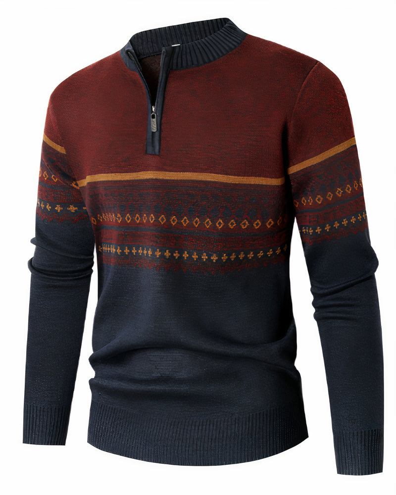Casual wintertrui voor mannen met een modern patroon, ideaal voor herfst- en winterdagen.