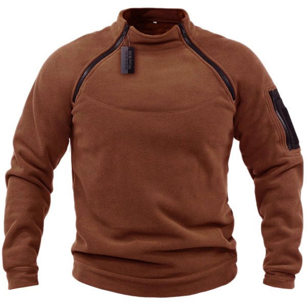 Casual, warme wintertrui voor mannen met zacht fleece materiaal, ideaal voor herfst- en winterdagen.