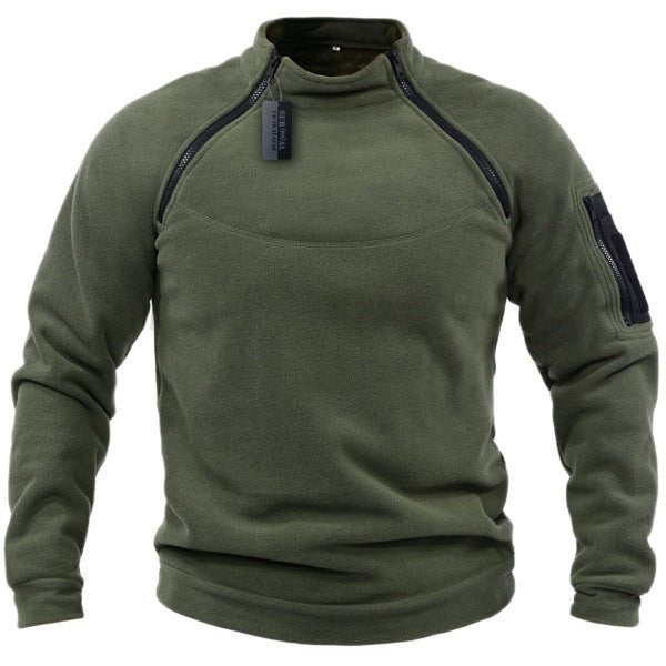 Casual, warme wintertrui voor mannen met zacht fleece materiaal, ideaal voor herfst- en winterdagen.