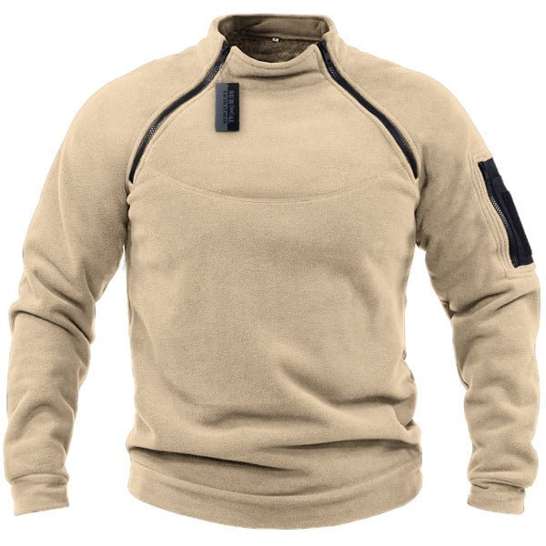 Casual, warme wintertrui voor mannen met zacht fleece materiaal, ideaal voor herfst- en winterdagen.