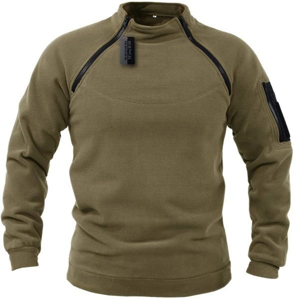 Casual, warme wintertrui voor mannen met zacht fleece materiaal, ideaal voor herfst- en winterdagen.