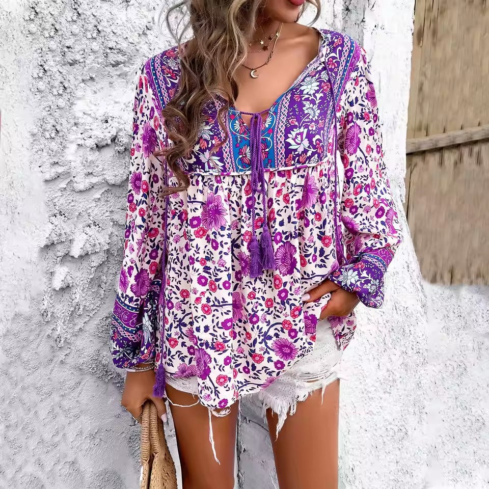 Chique boho zomerblouse voor dames - licht, stijlvol en perfect voor warme dagen