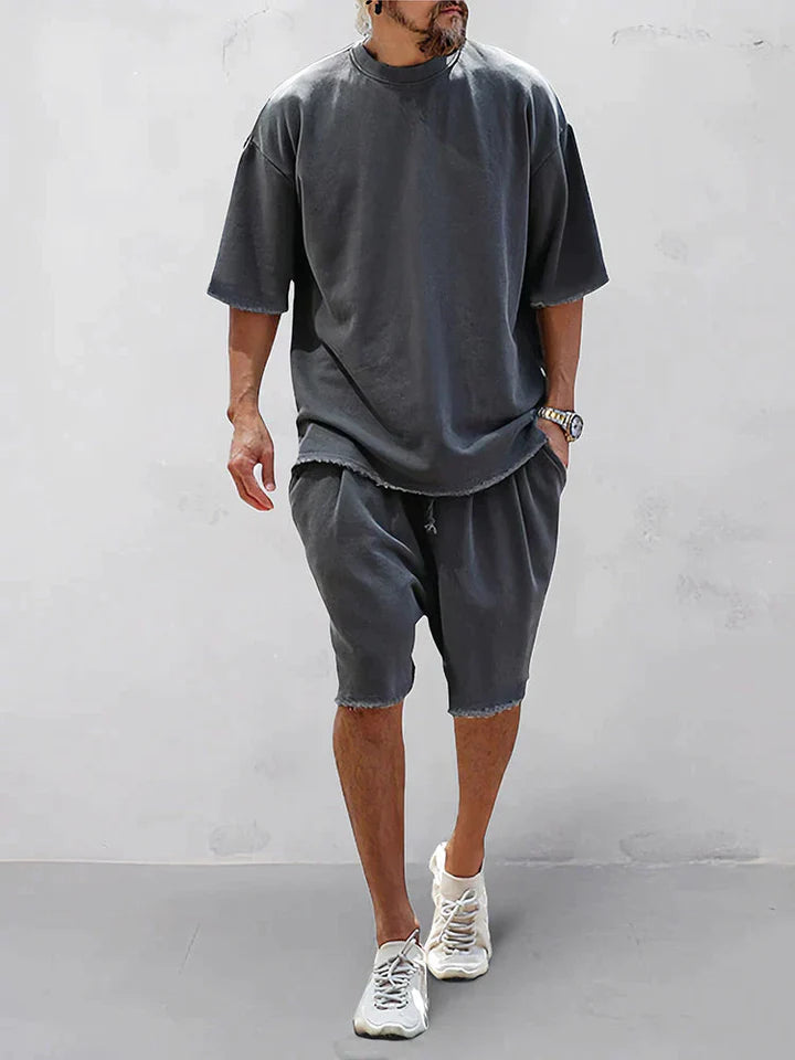 Casual en comfortabele zomerset voor heren in grote maten.