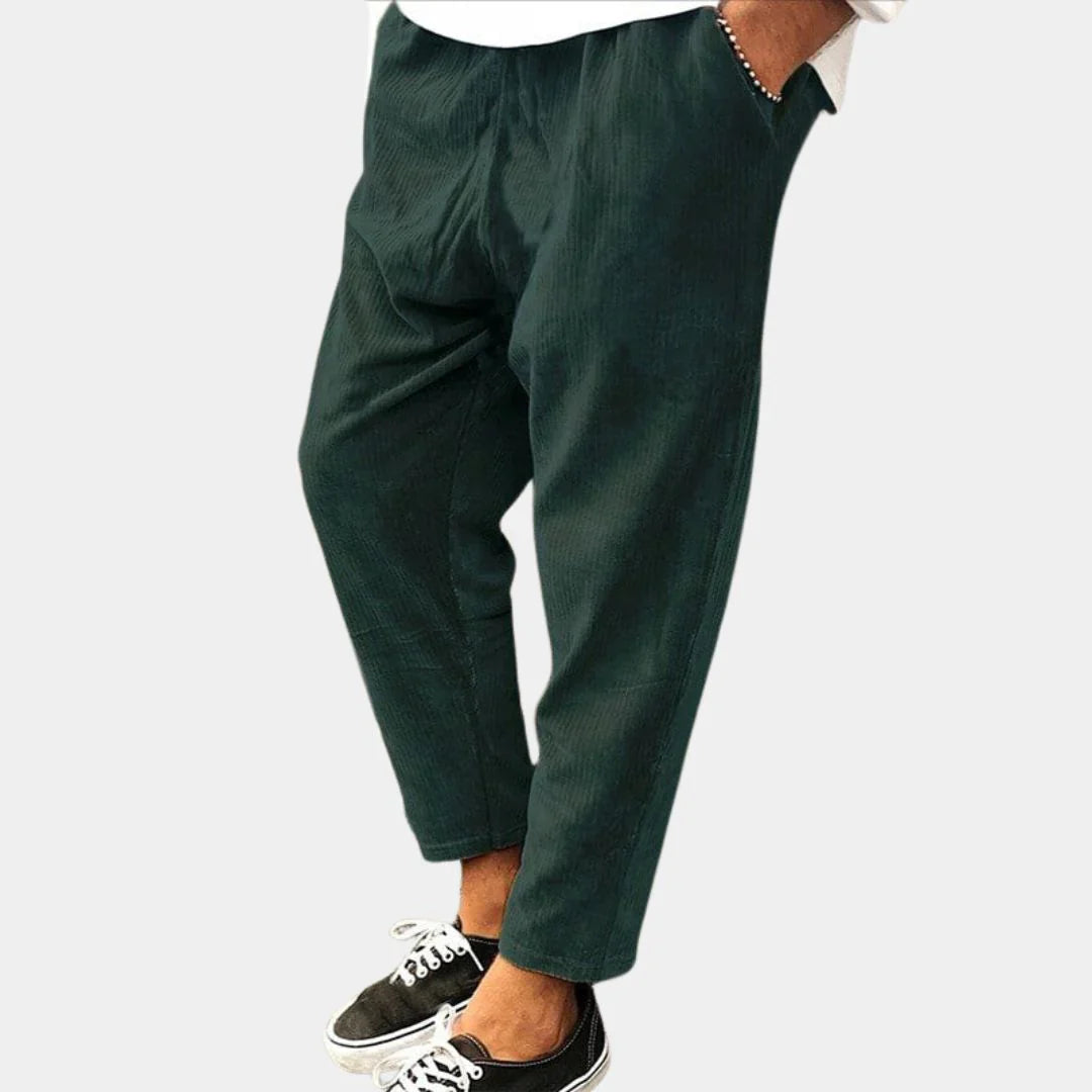 Comfortabele zomerbroek van corduroy met praktische zakken - ideaal voor een casual zomerse look.
