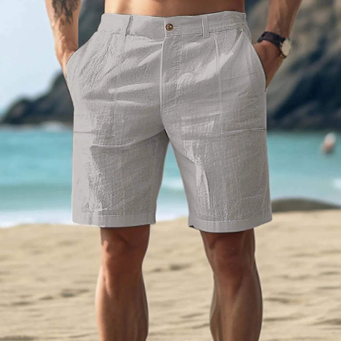 Comfortabele linnen casual shorts voor de zomer - luchtig, stijlvol en comfortabel.