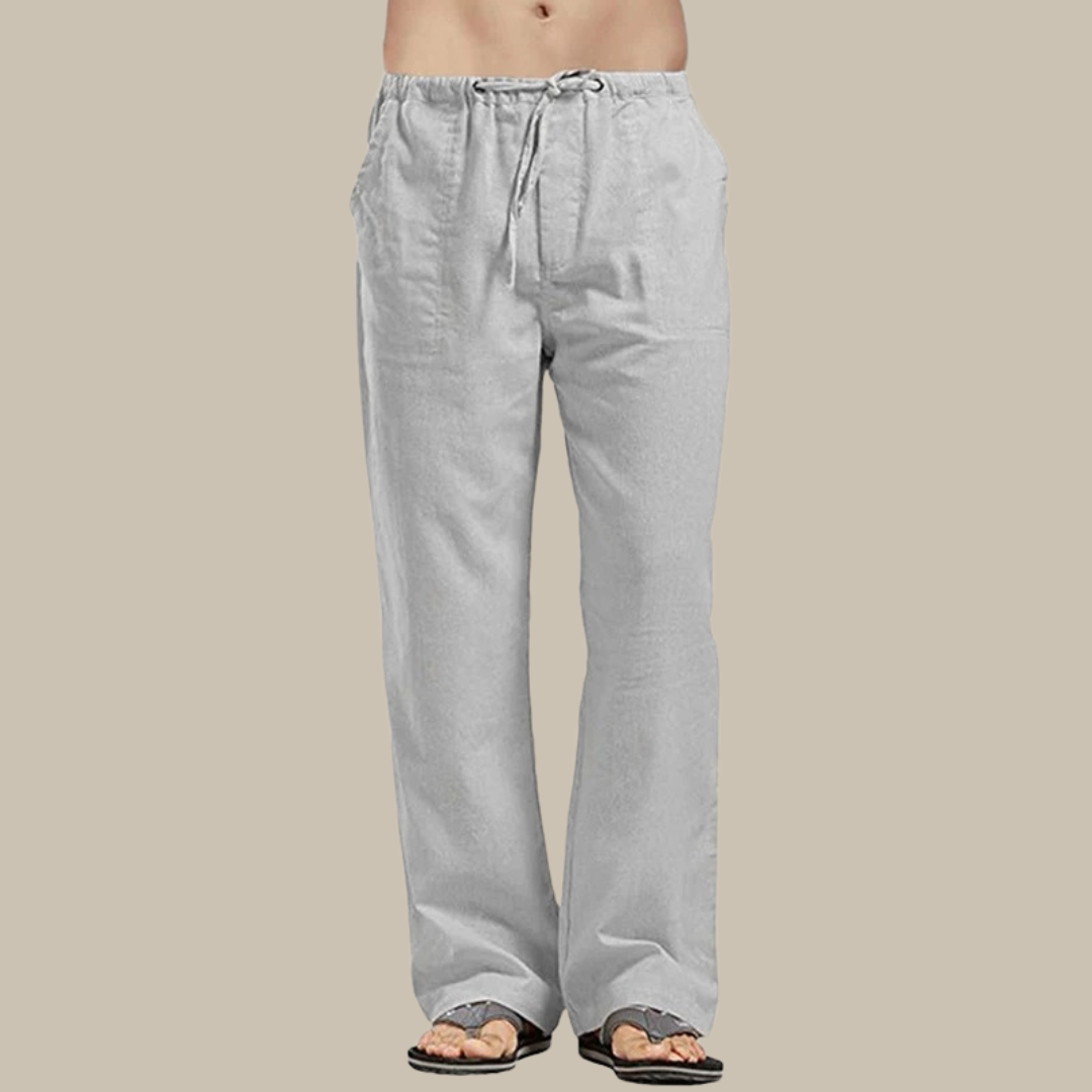 Comfortabele linnen strandbroek voor heren, ideaal voor warme zomerdagen en ontspannen outfits.