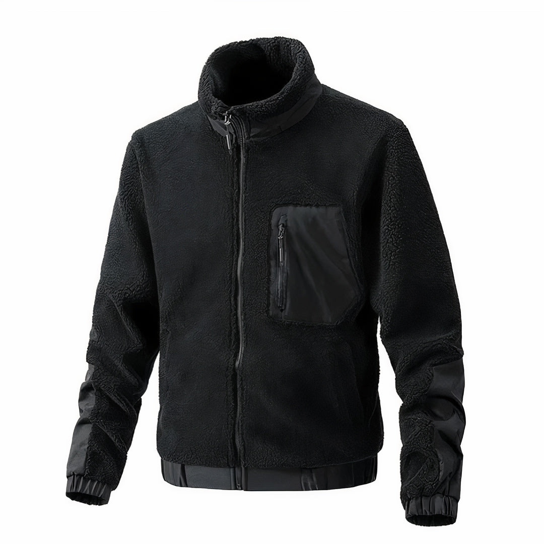 Behaaglijk winterjas voor heren met zacht fleece materiaal, ideaal voor koude herfst- en winterdagen.