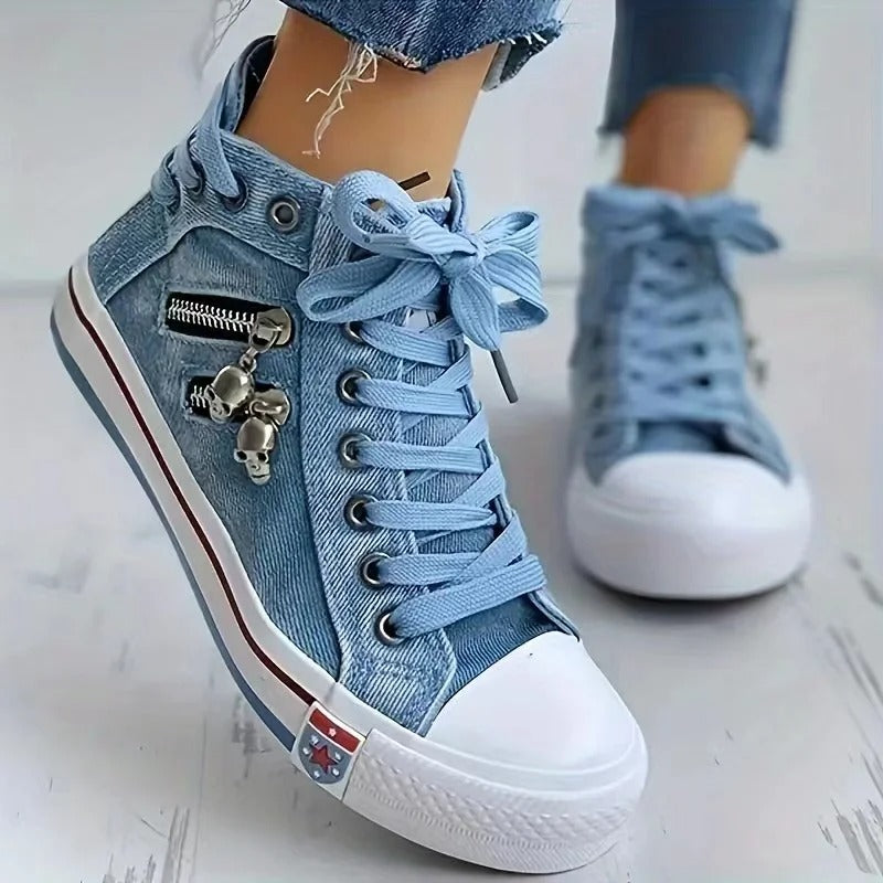 Sportschoenen in denim-stijl - Adela