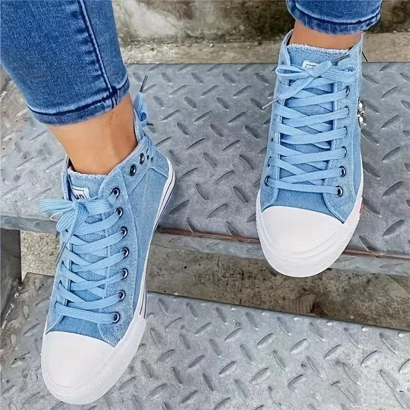 Sportschoenen in denim-stijl - Adela