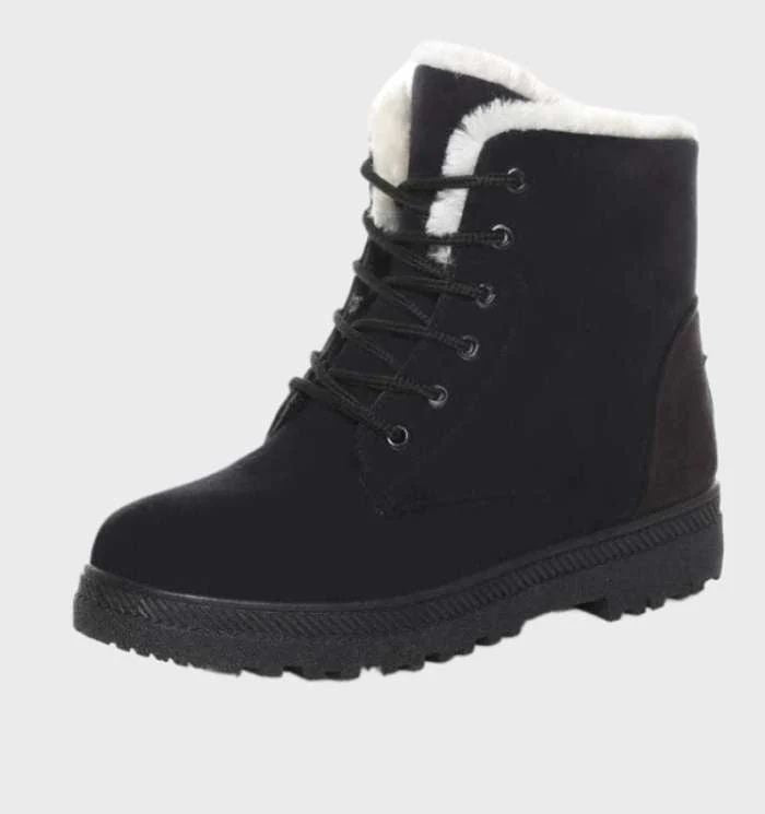 Dikke en warme waterdichte winterlaarzen voor dames, ideaal voor koude herfst- of winterdagen.