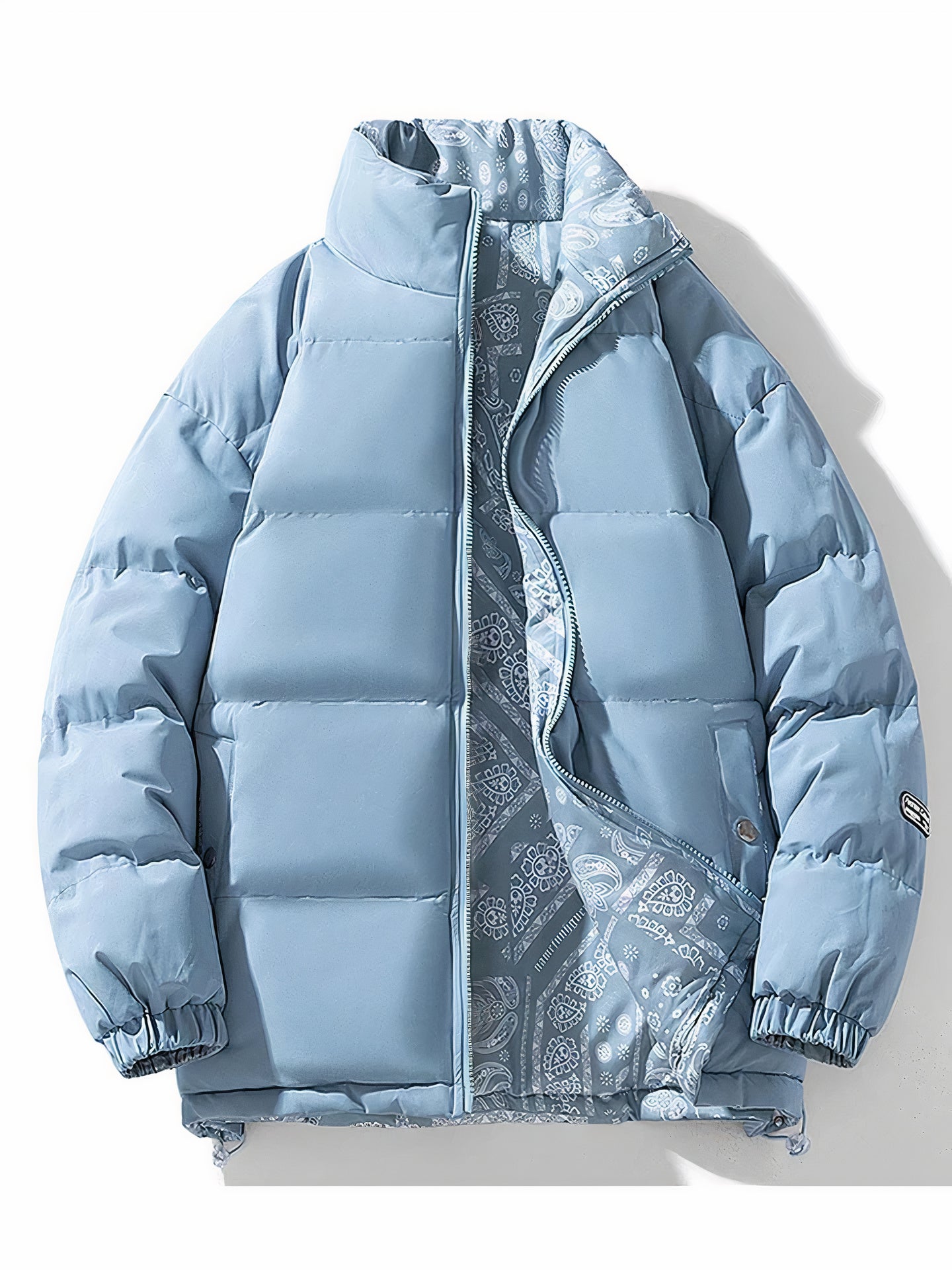 Dubbelzijdige winterjas voor heren met een innovatief ontwerp en isolatie voor koude dagen.