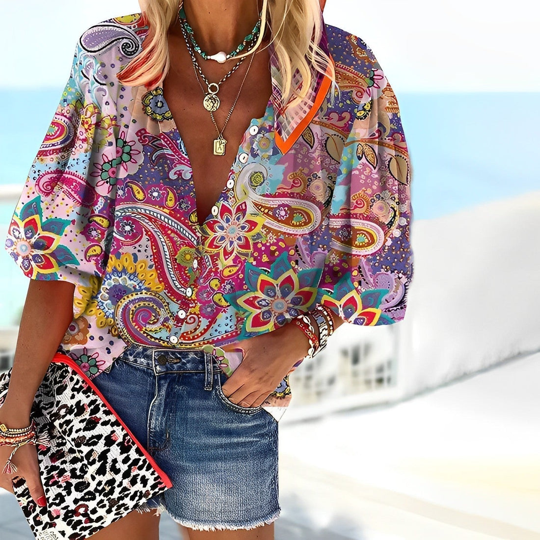 Shirt met mandalaprint - Elizabeth