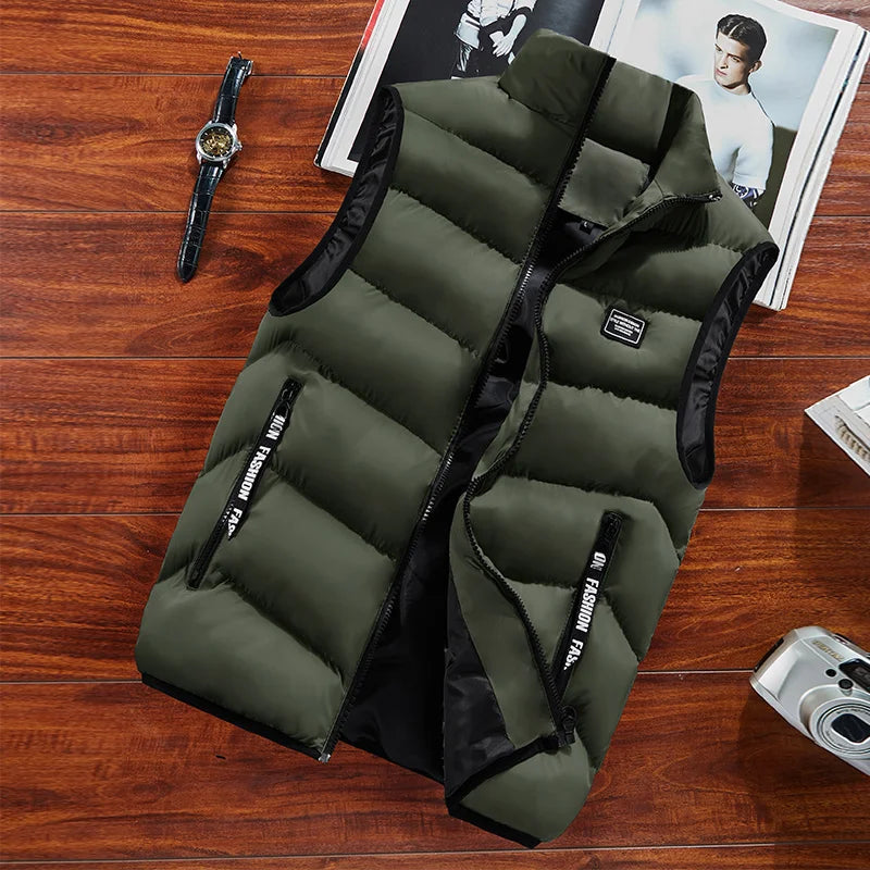 Elegant gewatteerd wintergilet voor heren, ideaal voor stijlvolle en warme outfits op koude winterdagen