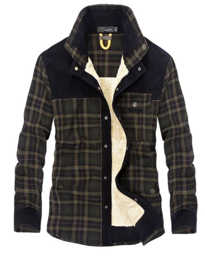 Stijlvolle flanellen winterjas voor heren met een luxe design en warm draagcomfort
