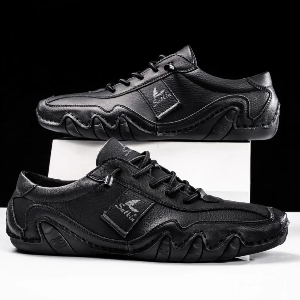 Elegante herenschoenen met ergonomisch ontwerp en antislipzool, ideaal voor herfst- en winterdagen.
