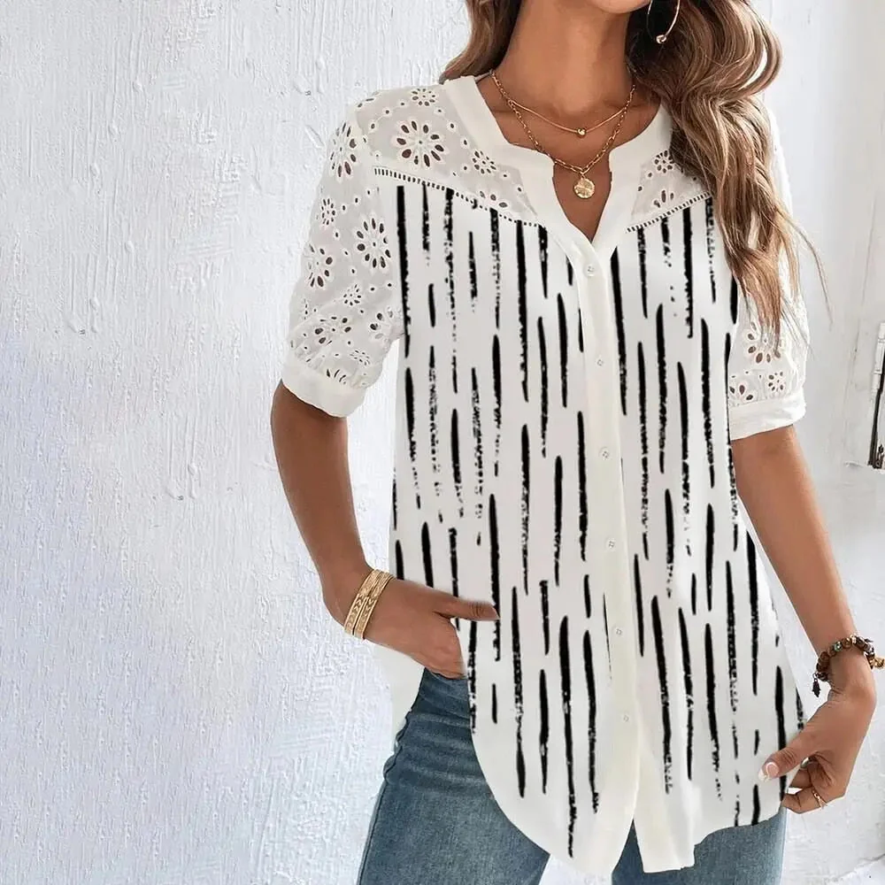 Elegante casual blouse voor de zomer - stijlvol, lichtgewicht en perfect voor warme dagen