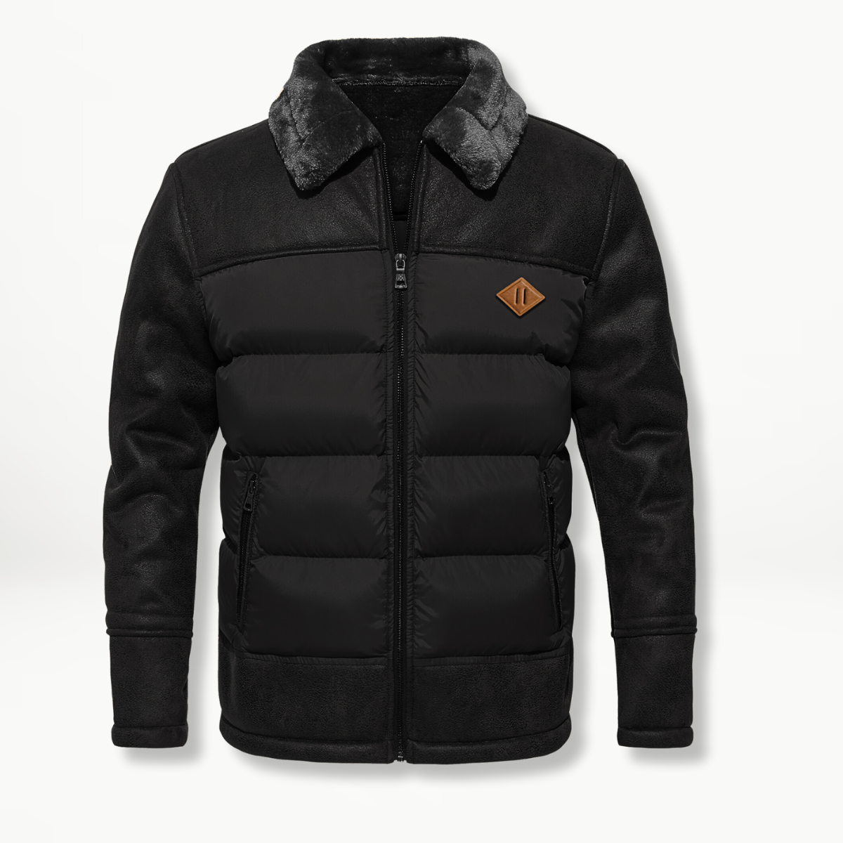 Elegant, warm fleecejack voor heren, ideaal voor koude dagen.