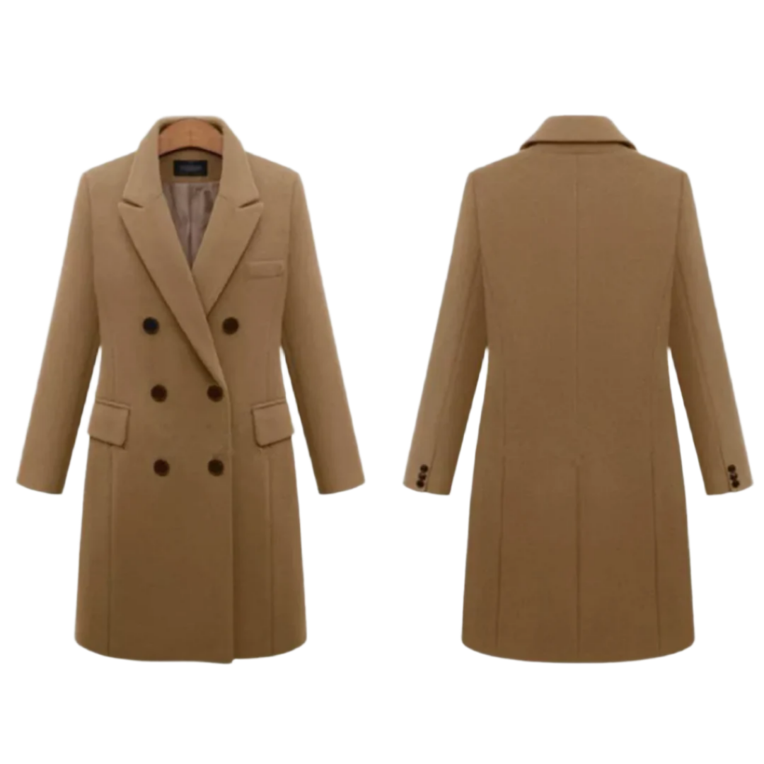 Elegante winter trenchcoat voor vrouwen, biedt stijl en warmte voor koude winterdagen