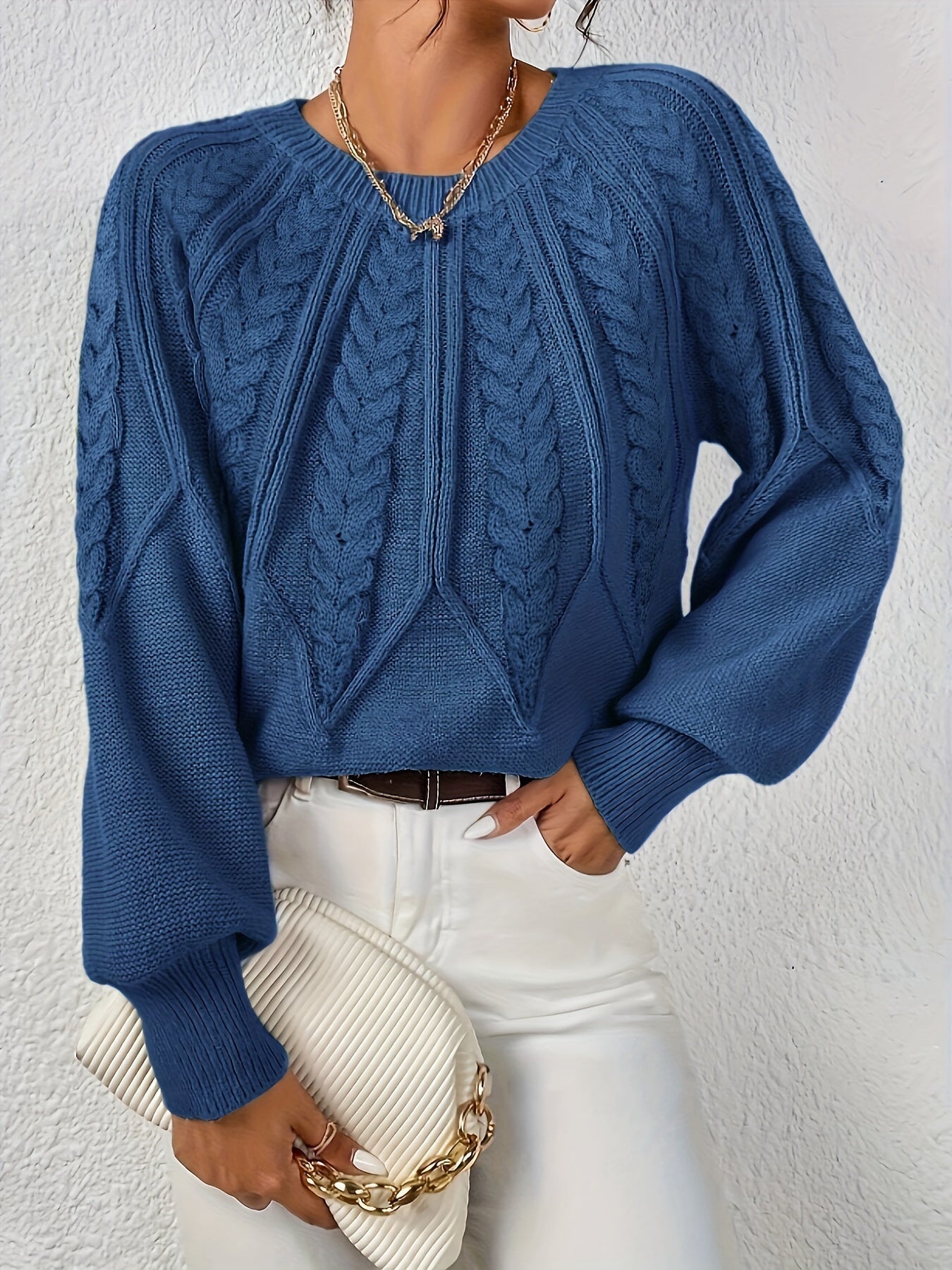 Knusse gebreide trui voor dames, ideaal voor koude winterdagen en gezellige outfits